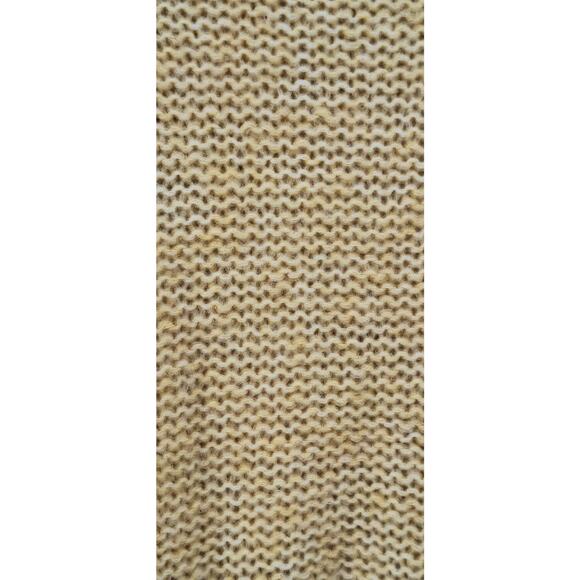 aerie Womens Wool Blend cable Knit Balloon Sleeves Sweater Tunic Spring Yellow L - Picture 10 of 10